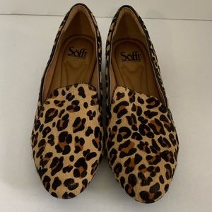 Sofft Leopard Animal print flats cow hair sz 8.5